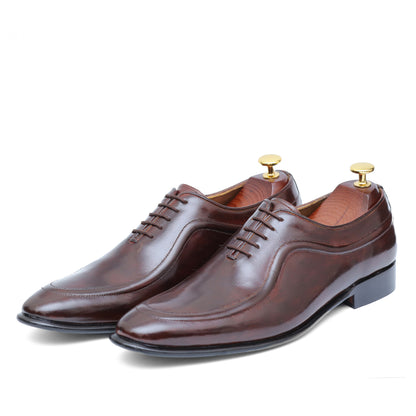 BROWN PIPELINE TWO TONE LEATHER SHOES
