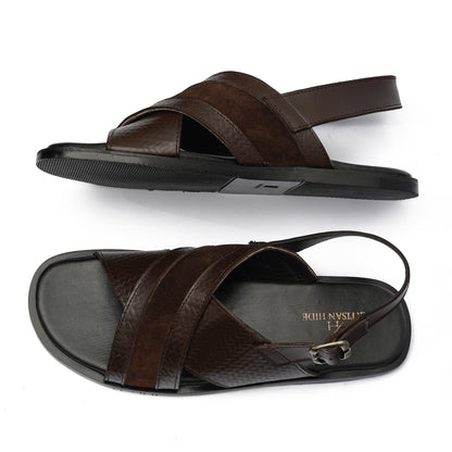 COFFEE BROWN SUEDE LEATHER SANDAL